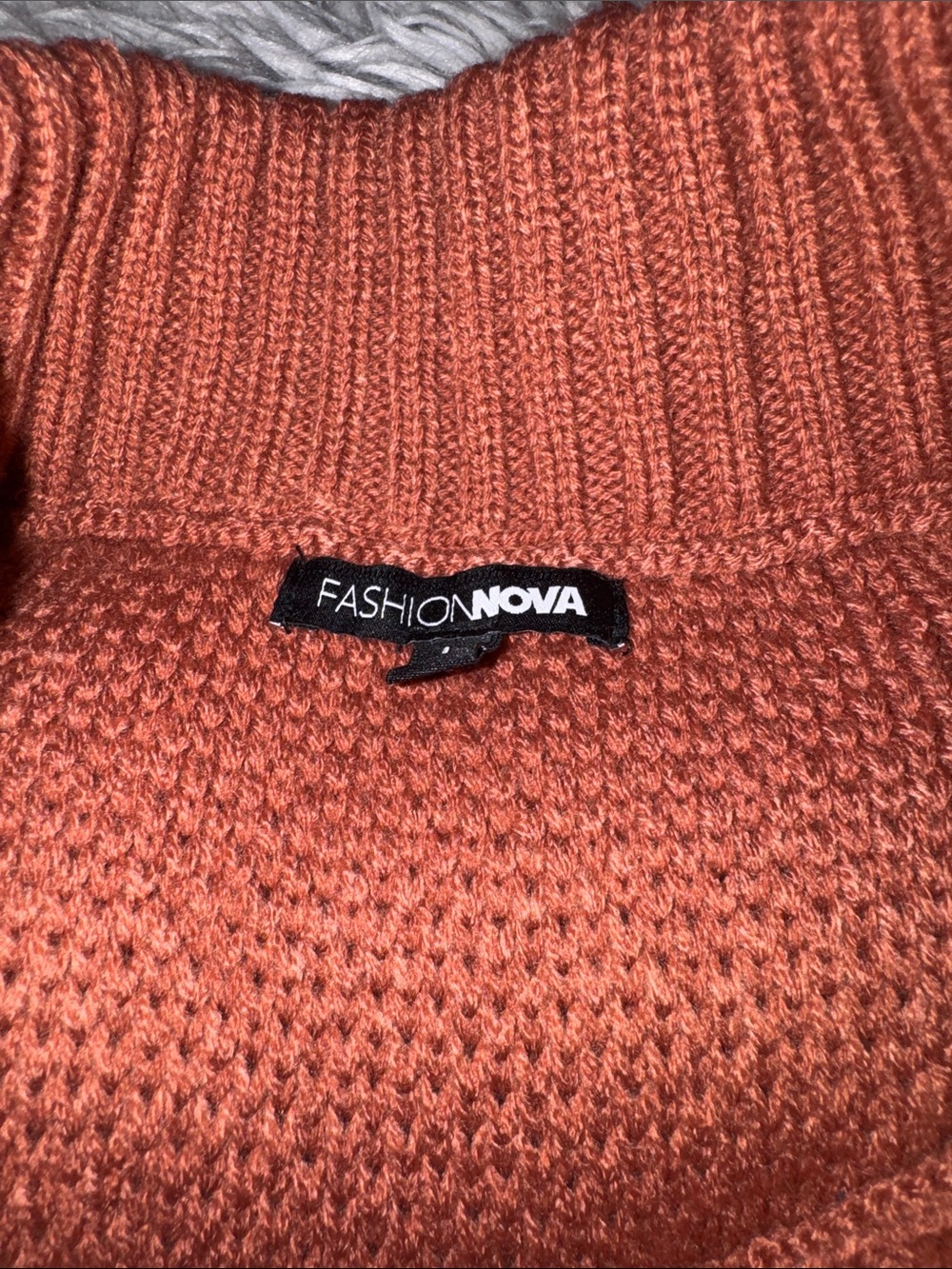 Fashion Nova Rust Ribbed Cable Knit Midi Skirt Set - Picture 6 of 6